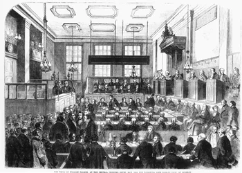 Juicio de William Palmer, en el Tribunal Penal Central, mayo de 1856, por envenenar a John Parsons Cook, en Rugeley
